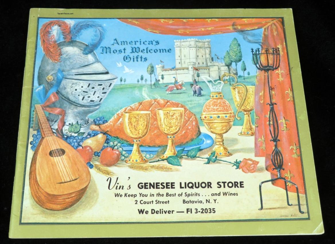 Vin's Genesee Liquor Store Catalogue Batavia New York