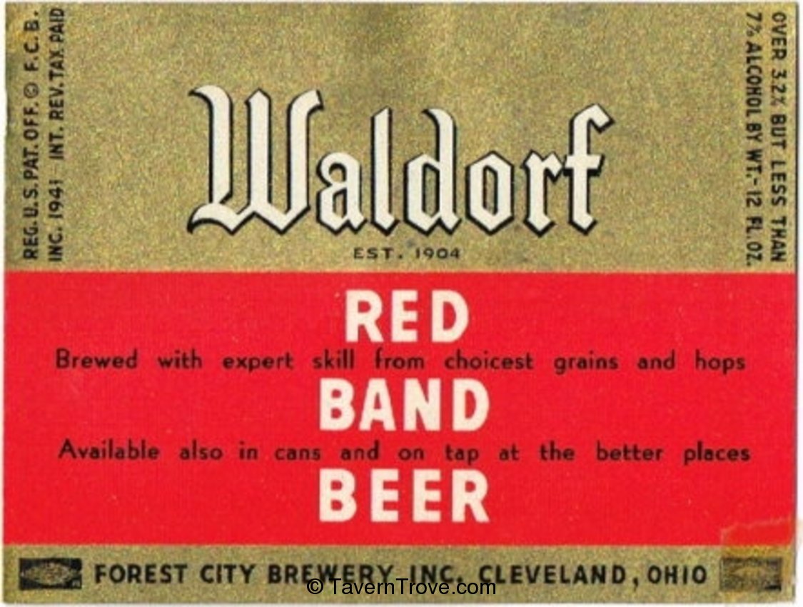 Waldorf Red Band Beer 