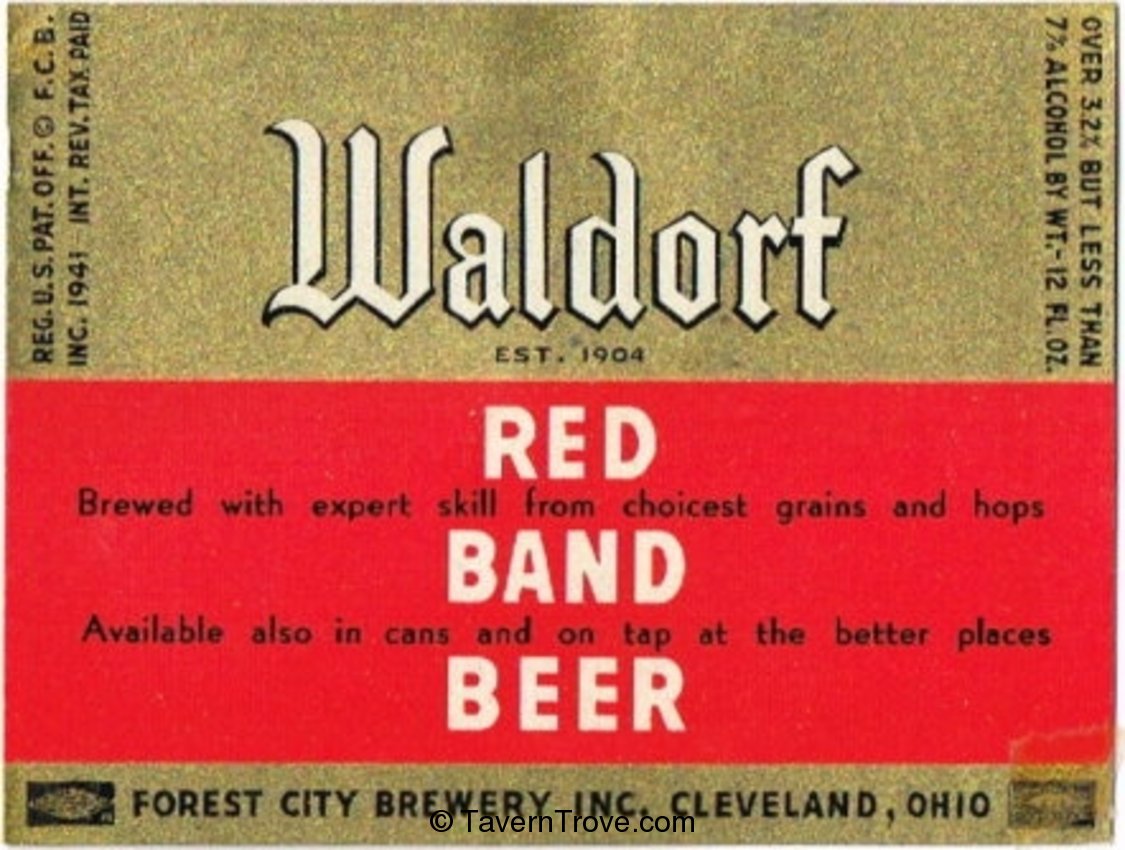Waldorf Red Band Beer