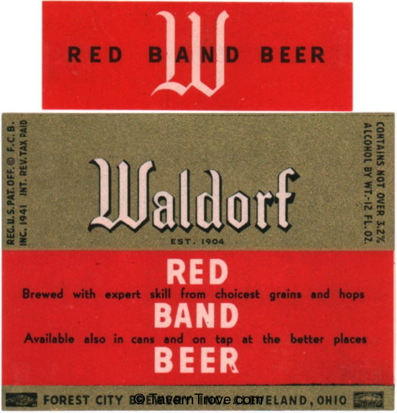 Waldorf Red Band Beer