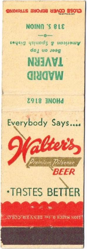 Walter's Premium Pilsener Beer