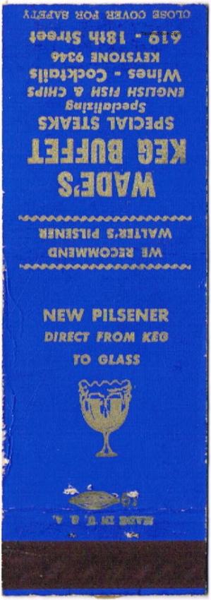 Walter's New Pilsener Beer