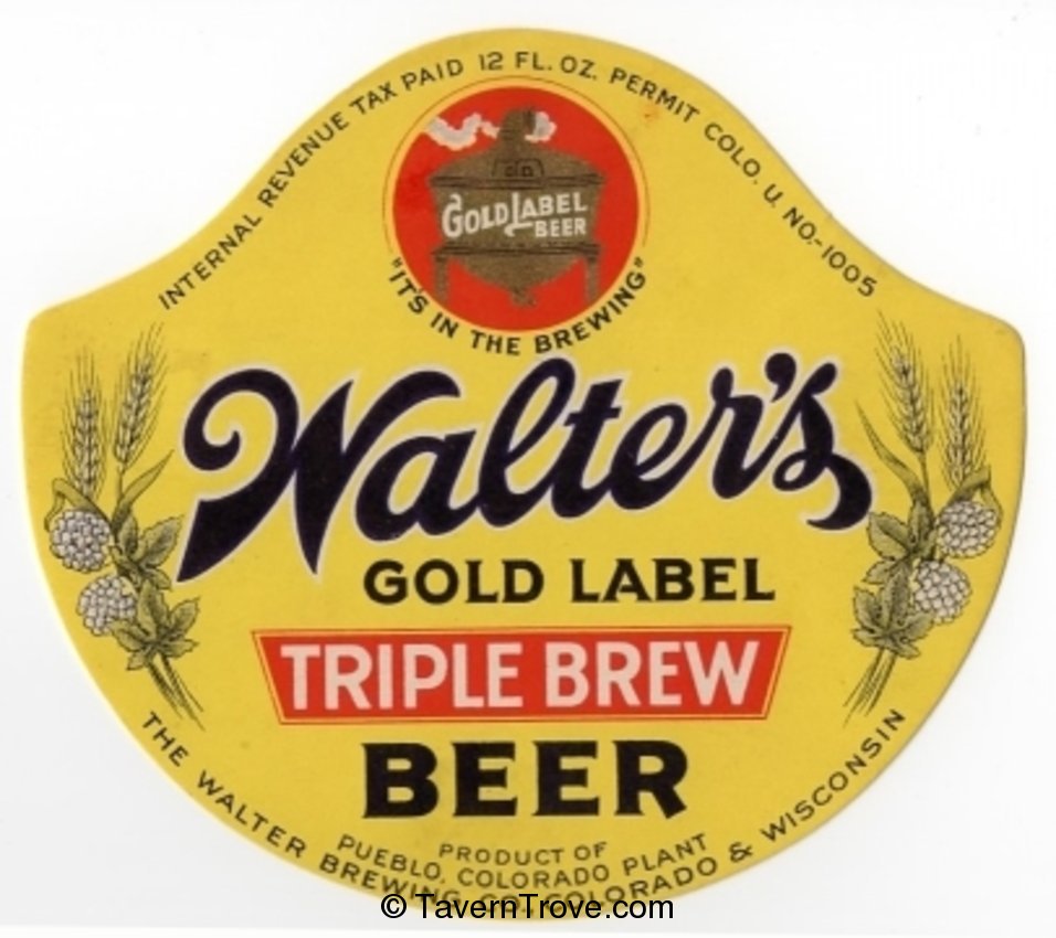 Walter's Gold Label Triple Brew Beer 