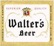 Walter's Pilsener Beer