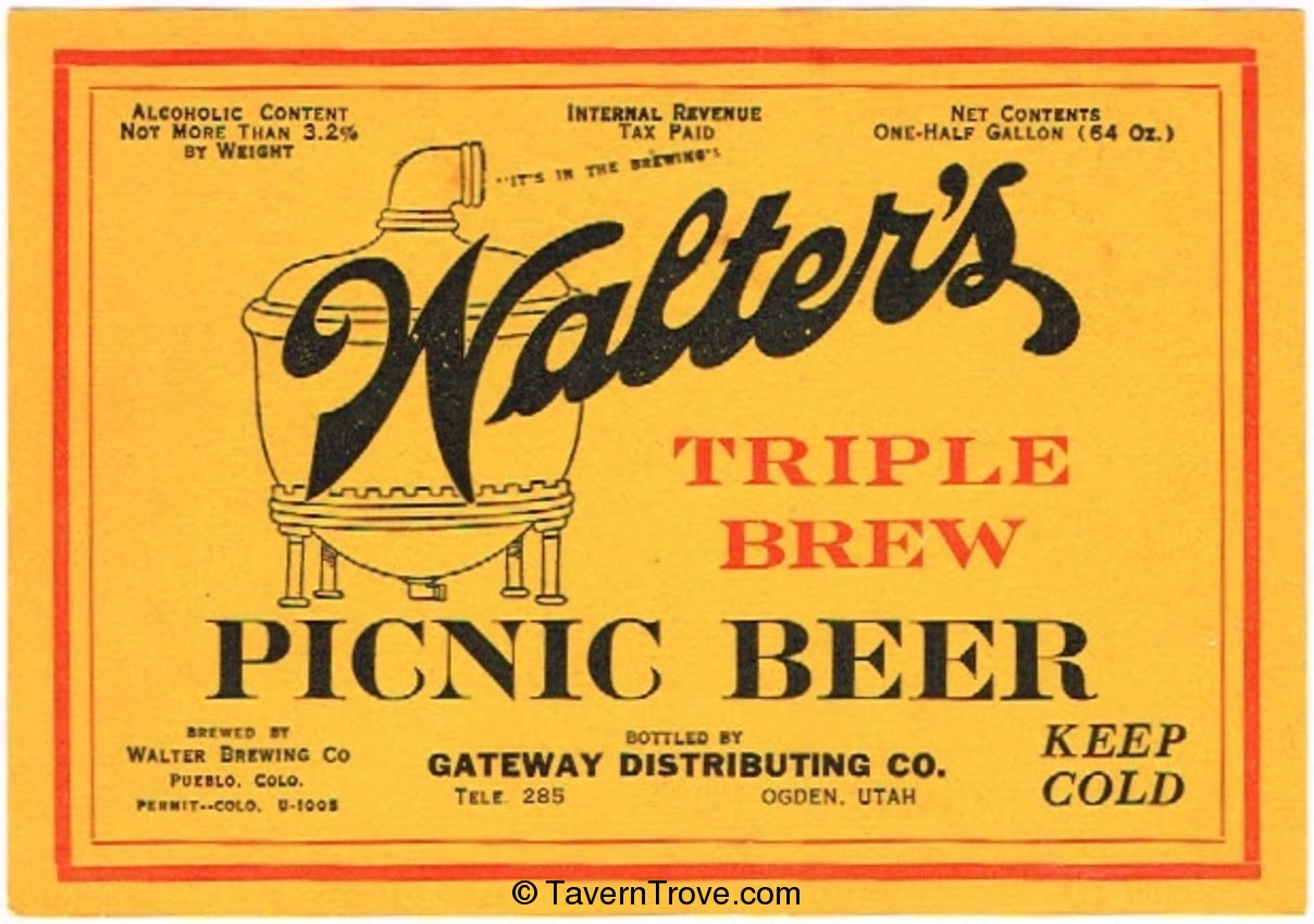 Walter's Triple  Brew Picnic Beer