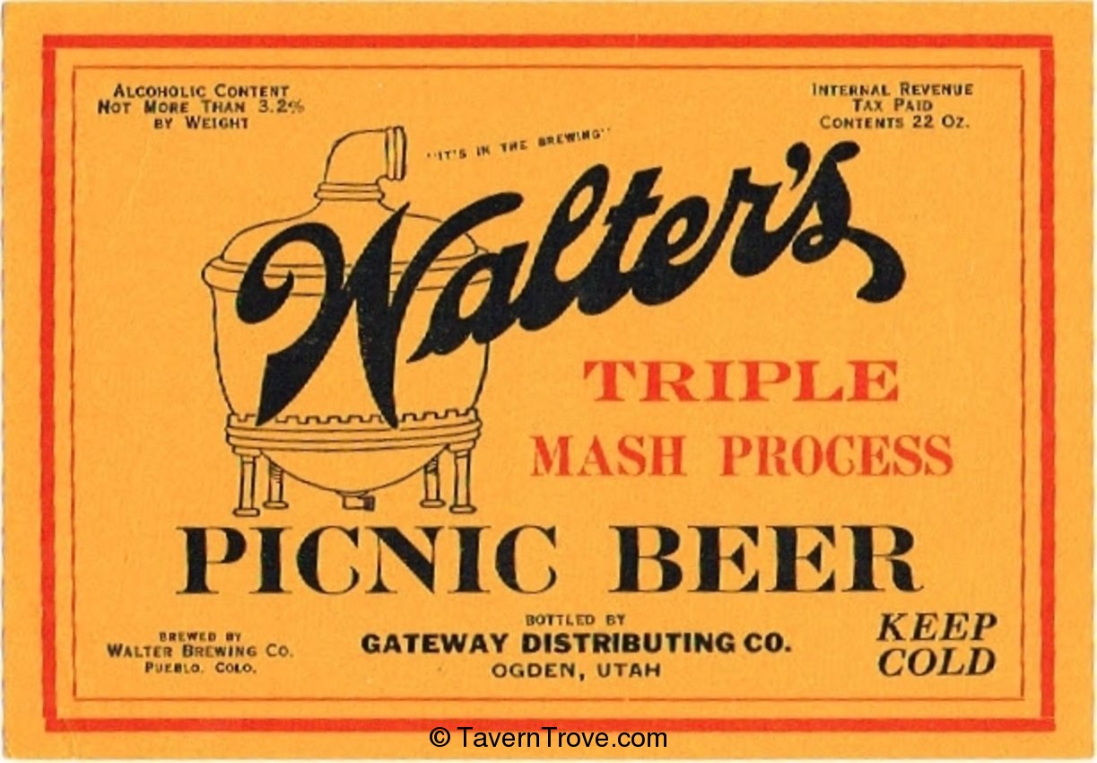 Walter's Triple Mash Process Picnic Beer 