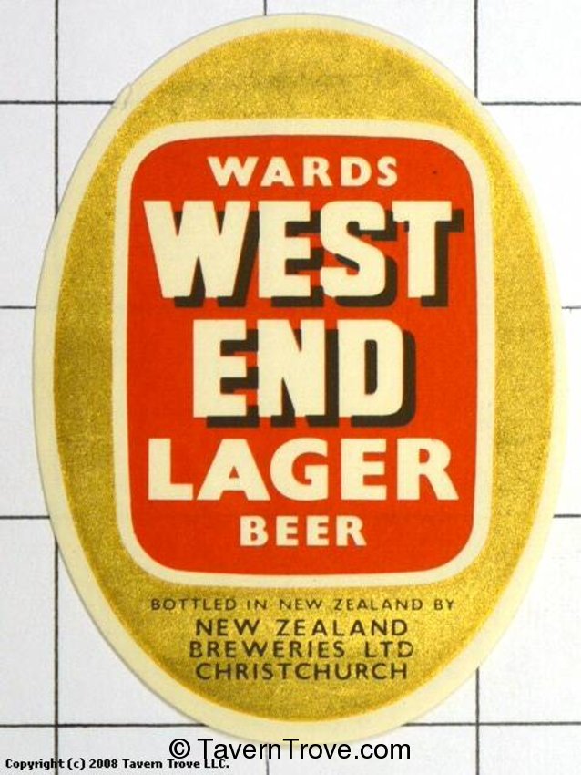 Ward's West End Lager Beer