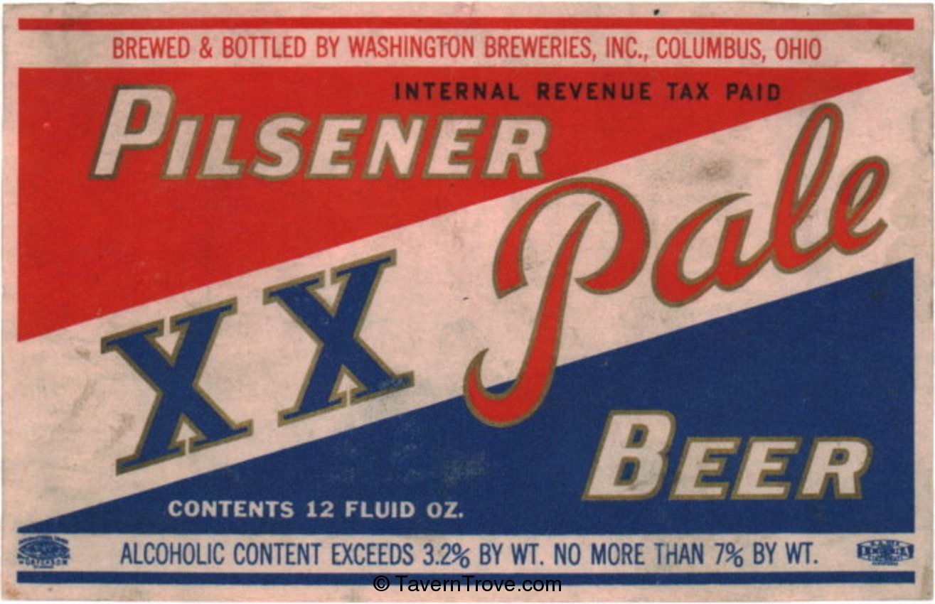 Washington's XX Pale Pilsener Beer