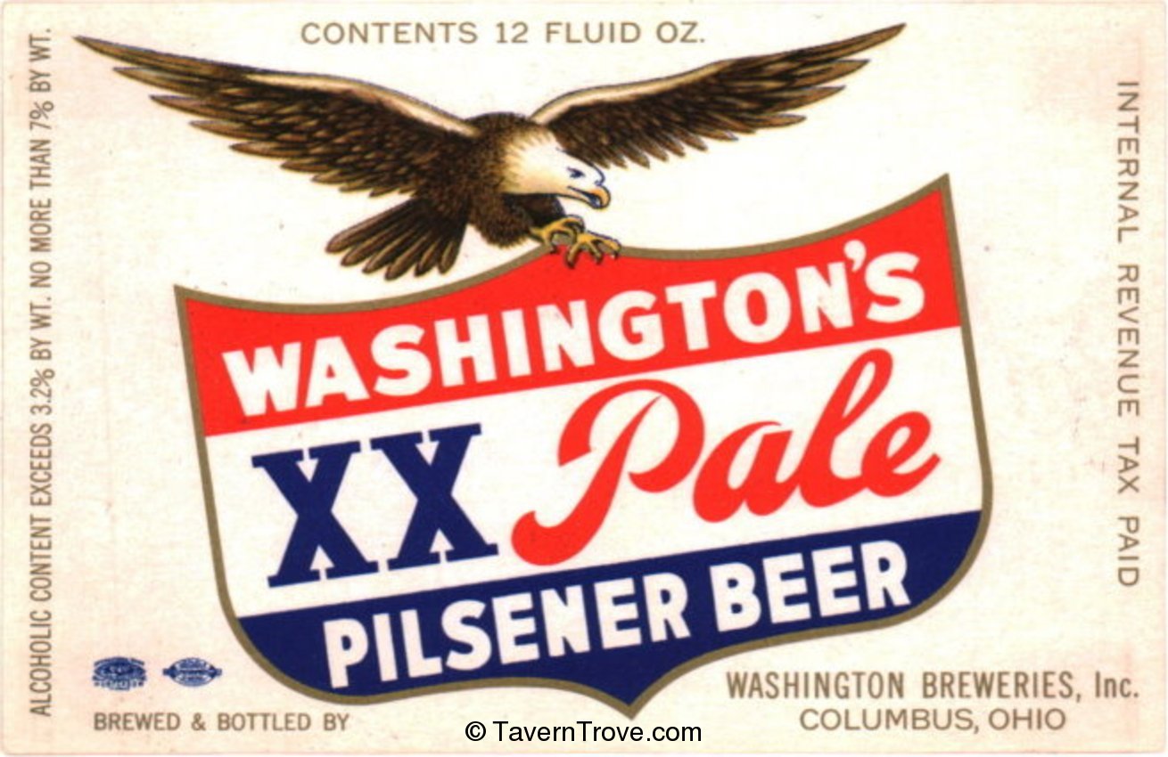 Washington's XX Pale Pilsener Beer