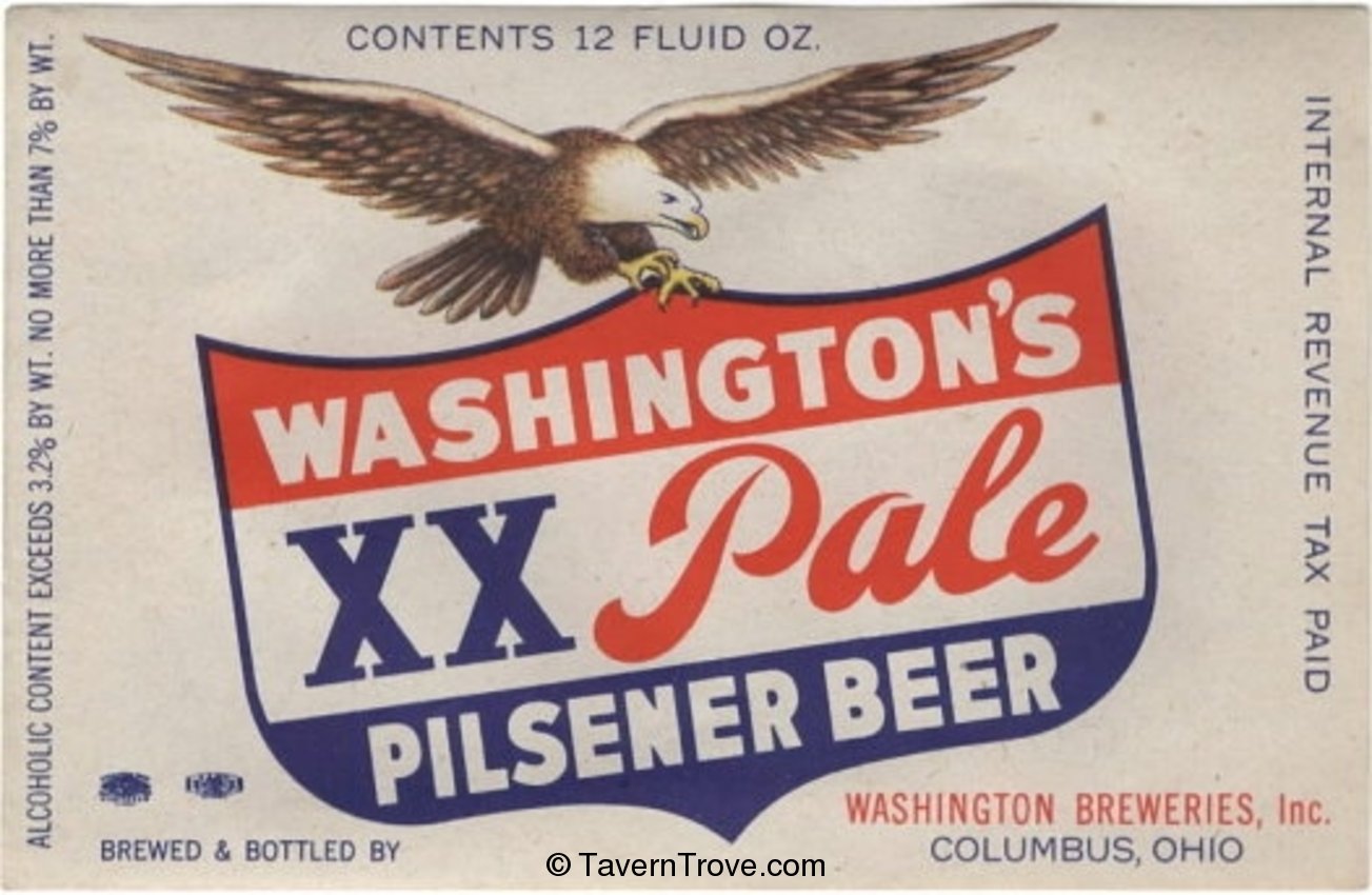 Washington's XX Pale Pilsener Beer