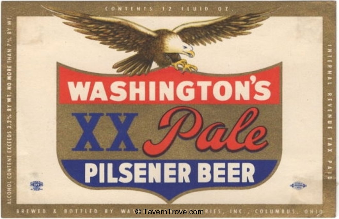 Washington's XX Pale Pilsener Beer