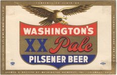 Washington's XX Pale Pilsener Beer