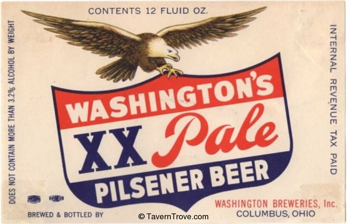 Washington's XX Pale Pilsener Beer