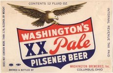 Washington's XX Pale Pilsener Beer