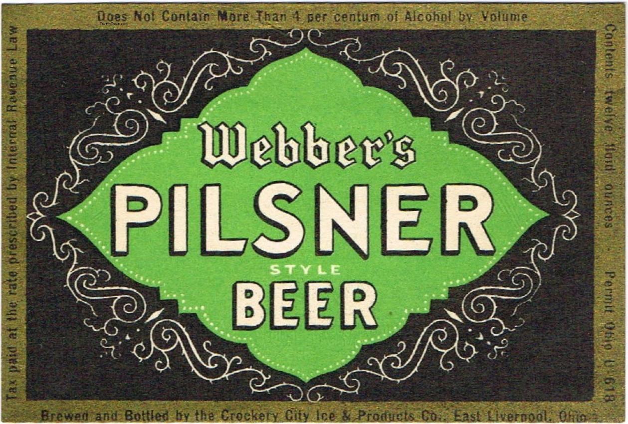 Webber's  Pilsener Beer