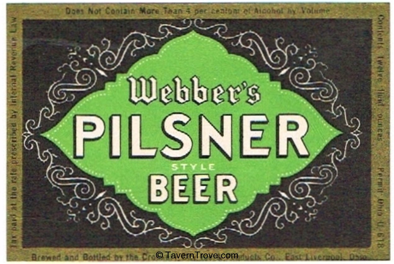 Webber's  Pilsener  Beer