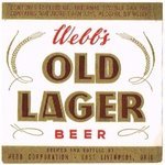 Webb's Old Lager  Beer