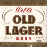 Webb's Old Lager Beer