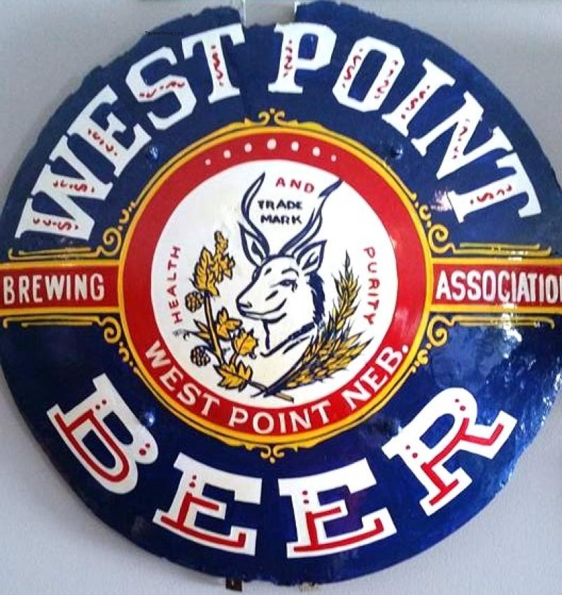 West Point Beer porcelain medallion