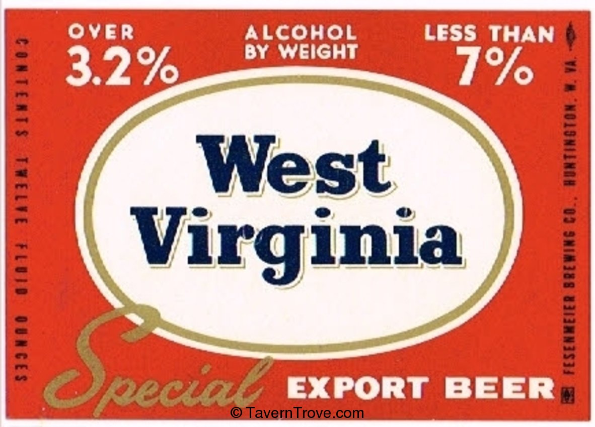 West Virginia Special Export Beer