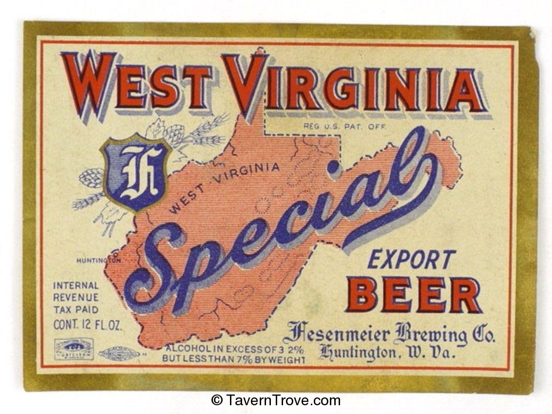 West Virginia Special Export Beer