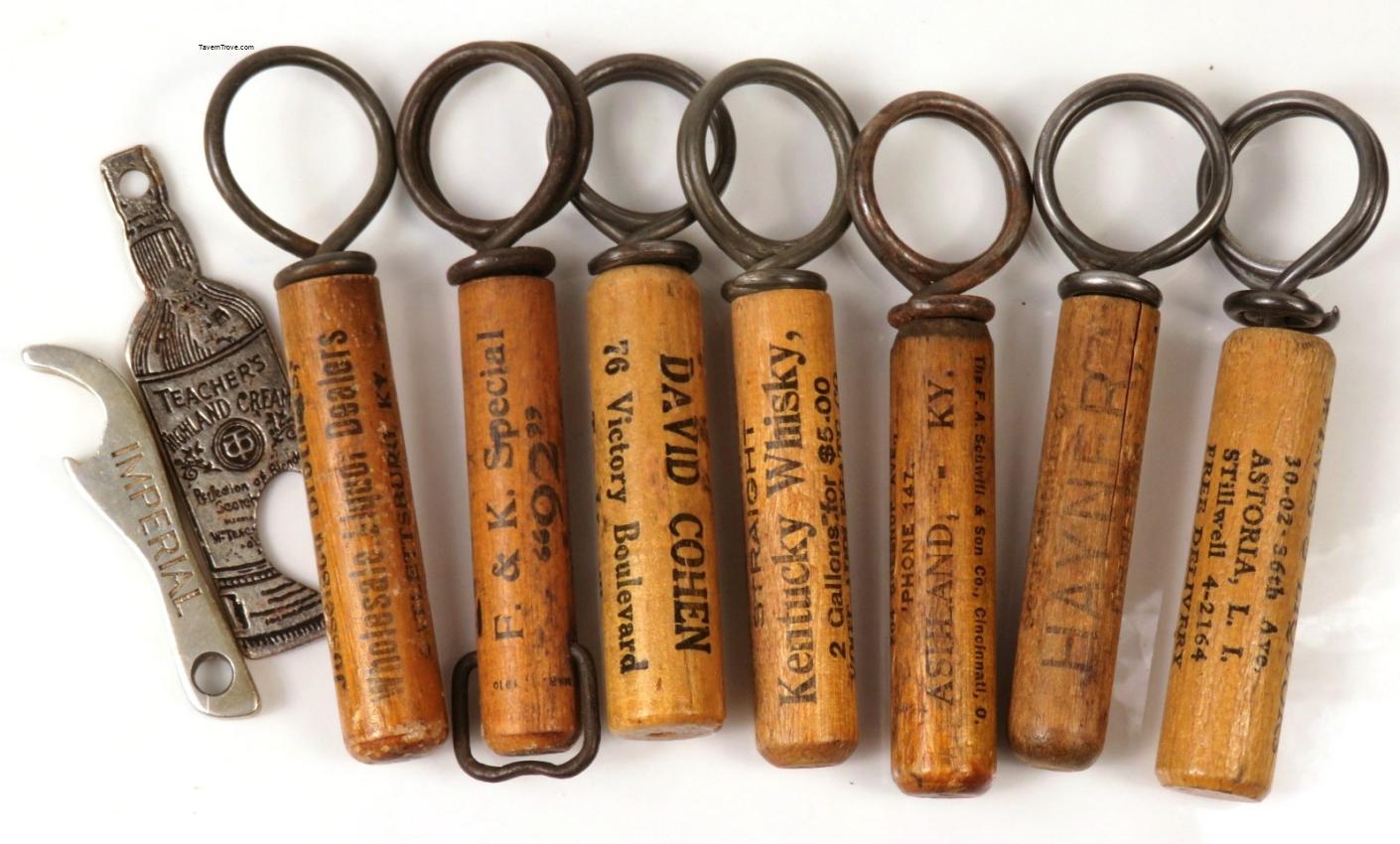 Whiskey Wood and other openers/corkscrews Lot