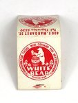 White Bear Pilsner Beer Full Matchbook