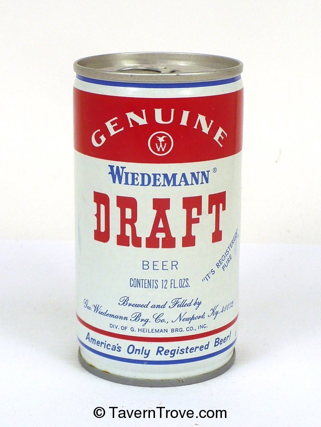 Wiedemann Genuine Draft Beer