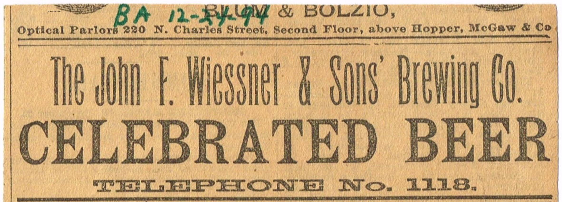 Wiessner & Sons Celebrated Beer