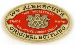 William Albrecht's Original Bottling pocket mirror