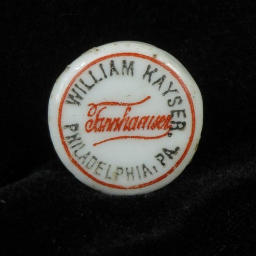 William Kayser Bottler for Tannhauser Beer Philadelphia Pennsylvania