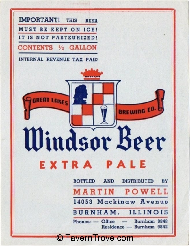 Windsor Extra Pale Beer