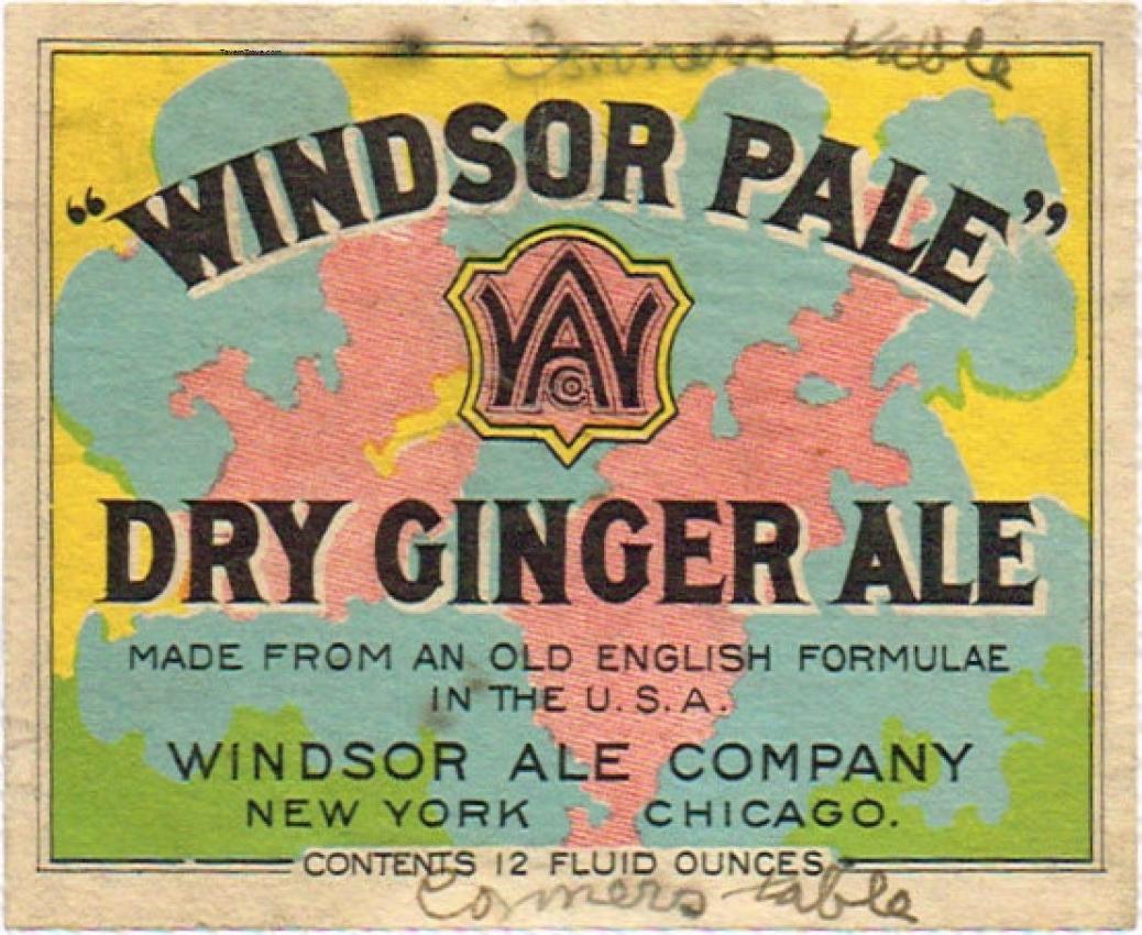 Windsor Pale Dry Ginger Ale New York Chicago