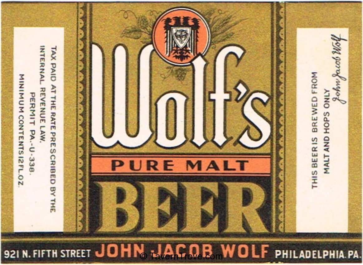 Wolf's Pure Malt Beer