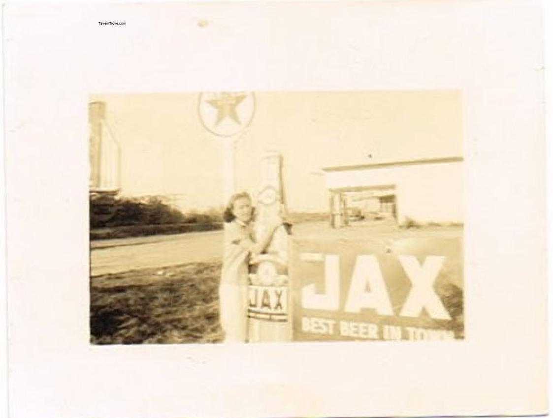 Woman with Jax Beer Sign