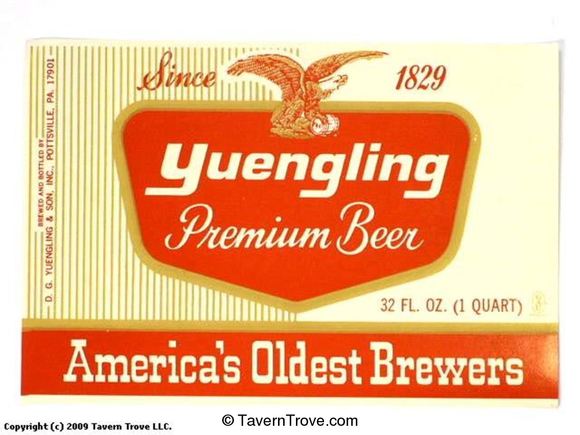 Item 47643 1969 Yuengling Premium Beer Label