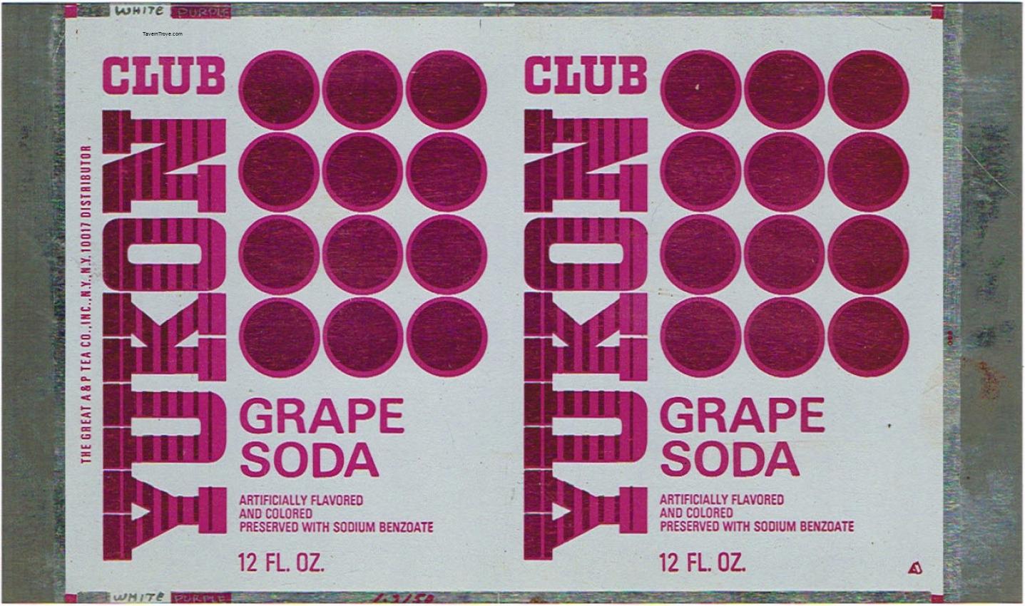 Yukon Club Grape Soda (sheet) A&P New York