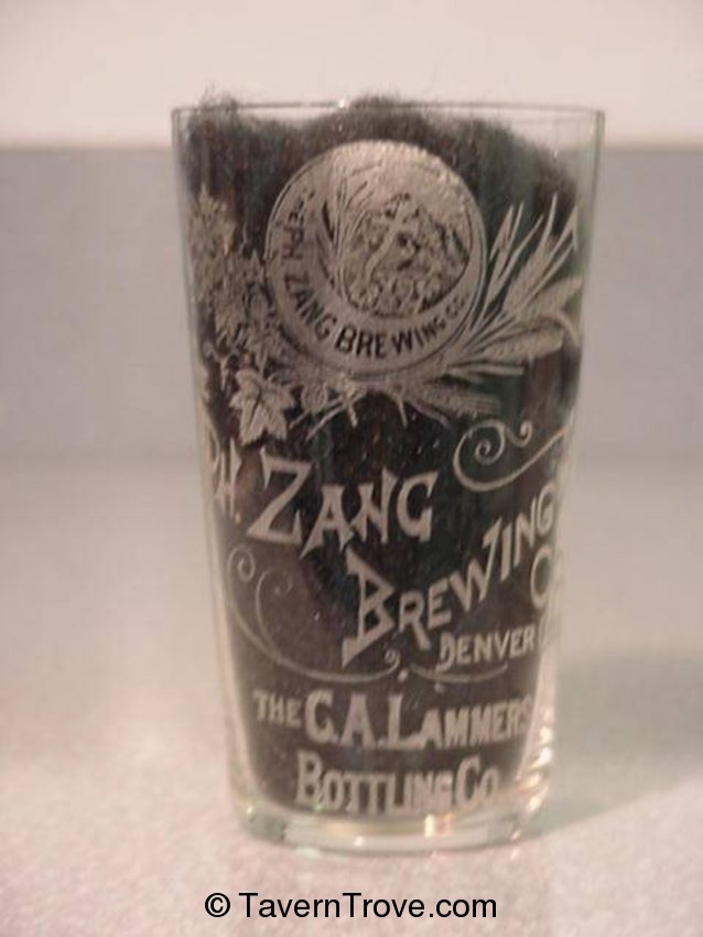 SPECTACULAR PH. ZANG BREWING CO. ETCHED BEER GLASS