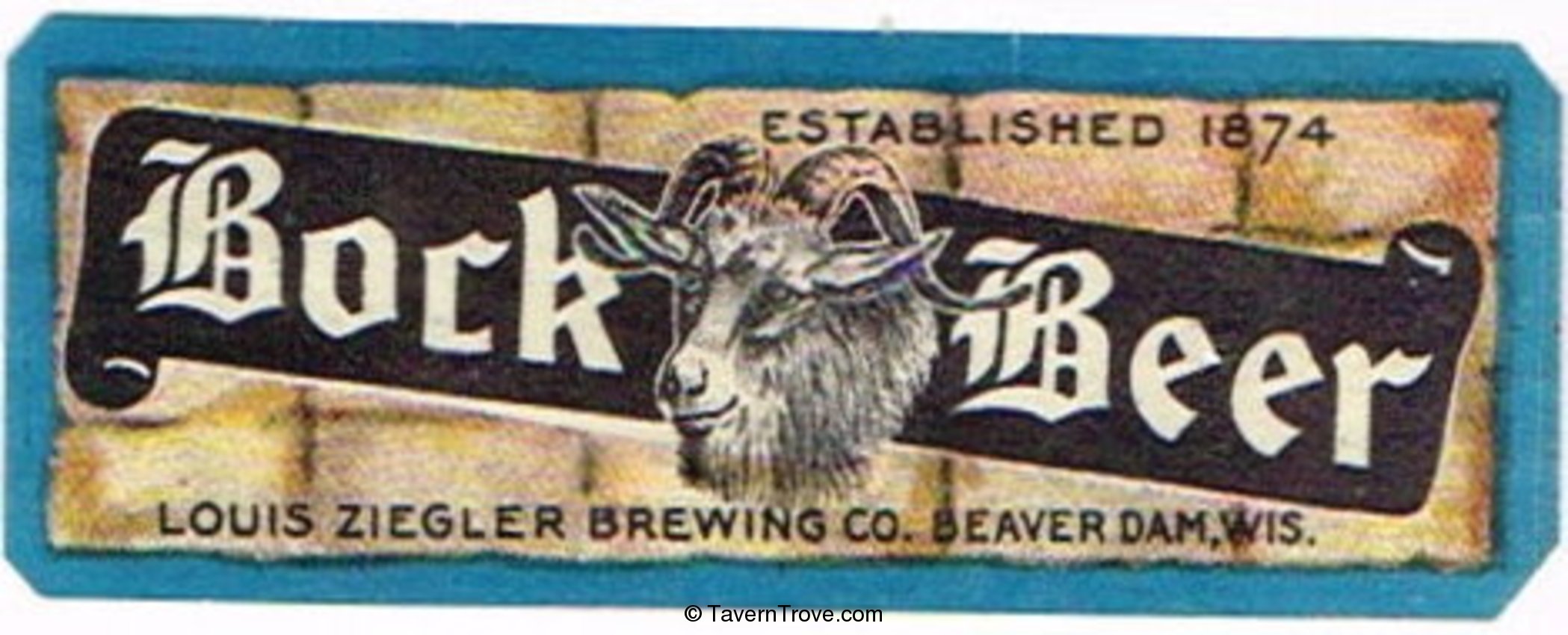 Ziegler's Bock Beer (Neck Label)