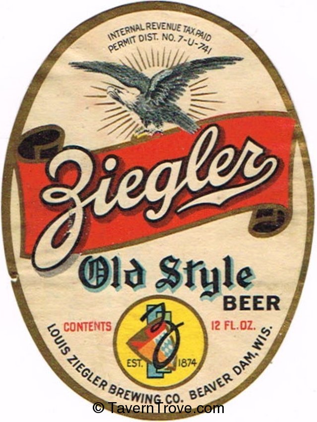 Ziegler Old Style Beer