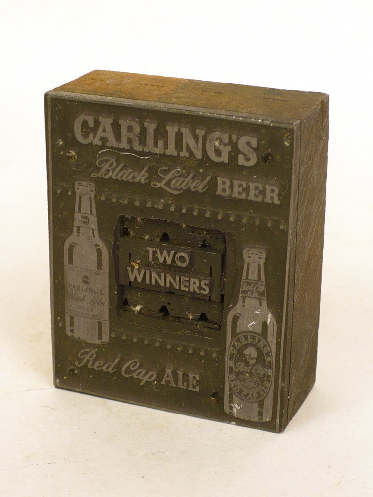 Black Label Beer/Red Cap Ale Print Block