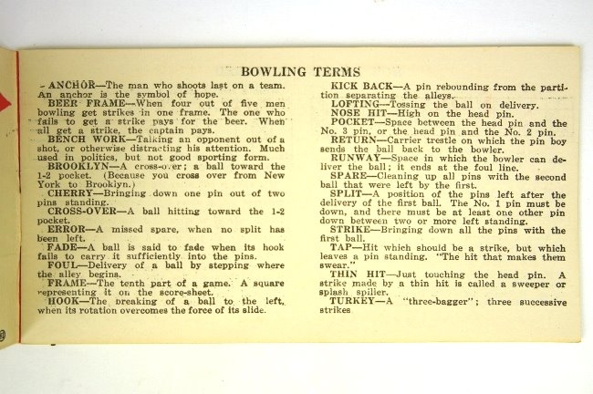 Bowling Record Book