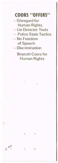 Coors Beer Boycott