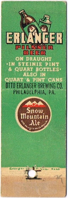 Erlanger's Pilsener Beer/Snow Mountain Ale Dupe