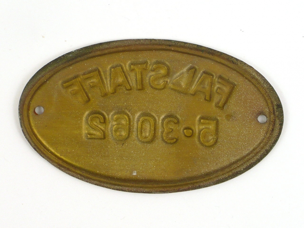 Falstaff Beer metal tag