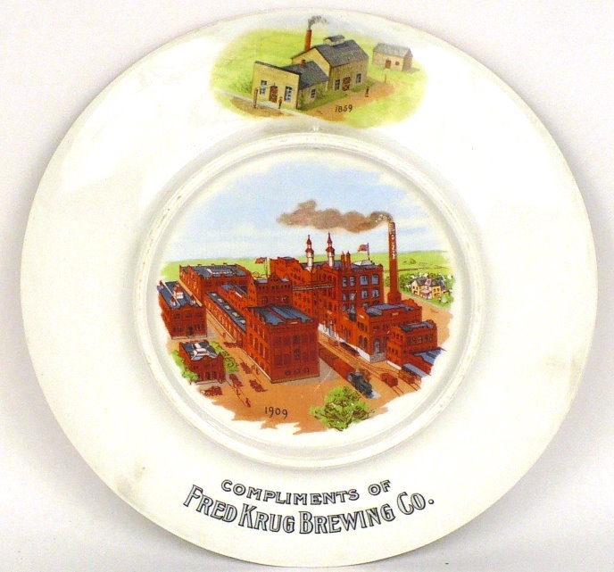 Fred Krug Brewery 50th Anniversary Presentation Plate