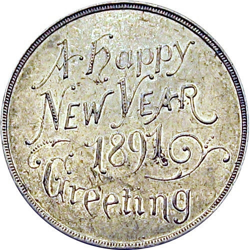 Happy New Year 1891 Greeting
