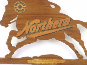 Northern Beer Wooden Cowboy Sign