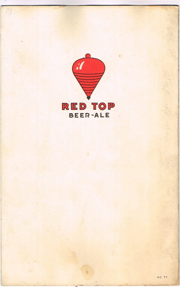 Red Top Beer Menu Cover