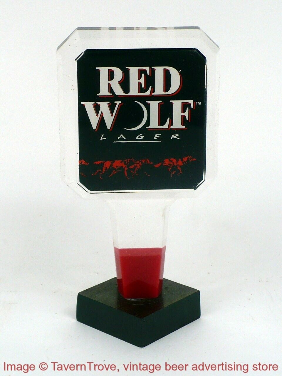 Item #98312 2023 1990s Anheuser Busch Test Label RED WOLF BEER 6 inch